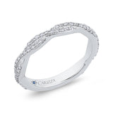 14 Kt White Gold Carizza Bridal Wedding Band