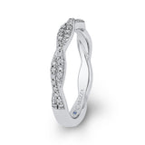 14 Kt White Gold Carizza Bridal Wedding Band