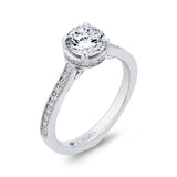 14 Kt White Gold Carizza Bridal Engagement Ring