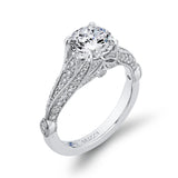 14 Kt White Gold Carizza Bridal Engagement Ring