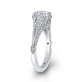 14 Kt White Gold Carizza Bridal Engagement Ring