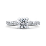 14 Kt White Gold Carizza Bridal Engagement Ring