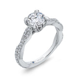 14 Kt White Gold Carizza Bridal Engagement Ring