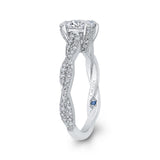 14 Kt White Gold Carizza Bridal Engagement Ring
