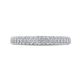 14 Kt White Gold Carizza Bridal Wedding Band