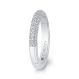 14 Kt White Gold Carizza Bridal Wedding Band
