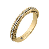 14 Kt Yellow Gold Carizza Bridal Wedding Band
