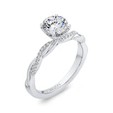 14 Kt White Gold Carizza Bridal Engagement Ring