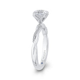 14 Kt White Gold Carizza Bridal Engagement Ring