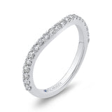 14 Kt White Gold Carizza Bridal Wedding Band