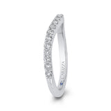 14 Kt White Gold Carizza Bridal Wedding Band