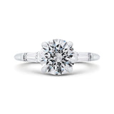 14 Kt White Gold Carizza Bridal Engagement Ring