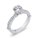 14 Kt White Gold Carizza Bridal Engagement Ring