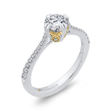 14 Kt White & Yellow Gold Promezza Bridal Engagement Ring