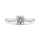 14K White Gold Round Diamond Classic Engagement Ring (Semi-Mount)