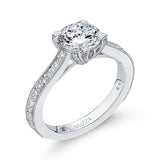 14 Kt White Gold Carizza Bridal Engagement Ring