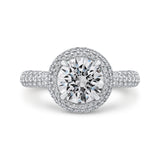 14 Kt White Gold Carizza Bridal Engagement Ring