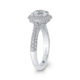 14 Kt White Gold Carizza Bridal Engagement Ring