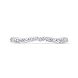 14 Kt White Gold Carizza Bridal Wedding Band