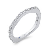 14 Kt White Gold Carizza Bridal Wedding Band