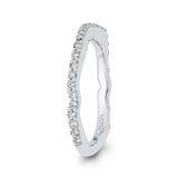 14 Kt White Gold Carizza Bridal Wedding Band