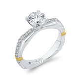 14 Kt White & Yellow Gold Promezza Bridal Engagement Ring