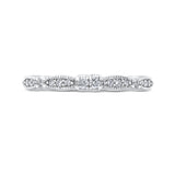 14 Kt White Gold Carizza Bridal Wedding Band