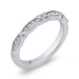 14 Kt White Gold Carizza Bridal Wedding Band