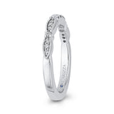 14 Kt White Gold Carizza Bridal Wedding Band