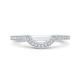 14K White Gold Round Diamond Half-Eternity Wedding Band