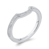 14 Kt White Gold Carizza Bridal Wedding Band