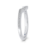 14 Kt White Gold Carizza Bridal Wedding Band