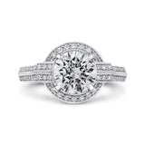 14 Kt White Gold Carizza Bridal Engagement Ring