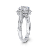 14 Kt White Gold Carizza Bridal Engagement Ring