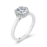 14 Kt White Gold Carizza Bridal Engagement Ring