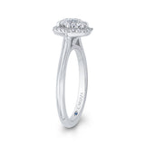 14 Kt White Gold Carizza Bridal Engagement Ring