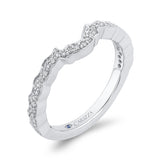 14 Kt White Gold Carizza Bridal Wedding Band