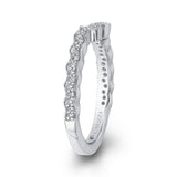 14 Kt White Gold Carizza Bridal Wedding Band