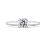 14K White Gold Round Diamond Engagement Ring