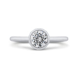 14K White Gold Round Diamond Classic Engagement Ring