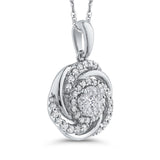 10 Kt White Gold Luminous Pendant Pendant