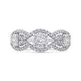 10 Kt White Gold Luminous Ring Ring