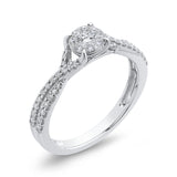 10 Kt White Gold Luminous Ring Ring