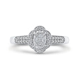 10 Kt White Gold Luminous Ring Ring