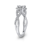 10 Kt White Gold Luminous Ring Ring