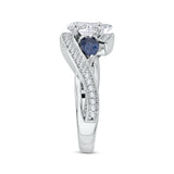 14 Kt White Gold Carizza Bridal Engagement Ring