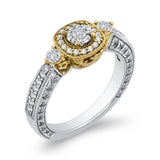 10 Kt White & Yellow Gold Promezza Ring Ring