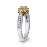 10 Kt White & Yellow Gold Promezza Ring Ring