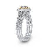 10 Kt White & Yellow Gold Luminous Ring Ring