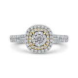 10 Kt White & Yellow Gold Promezza Ring Ring